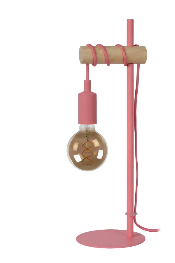 Lucide POLA - Tafellamp Kinderkamer - Ø 15 cm - 1xE27 - Roze - uit